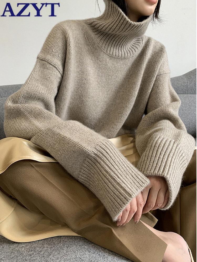 Women's Sweaters AZYT Winter Turtleneck Sweater Woman Pullovers Loose Casual Knit Jumper Solid Color Knitwear Tops Female 2023, Black
Women's Sweaters AZYT Winter Turtleneck Sweater Woman Pullovers Loose Casual Knit Jumper Solid Color Knitwear Tops Female 2023, Black