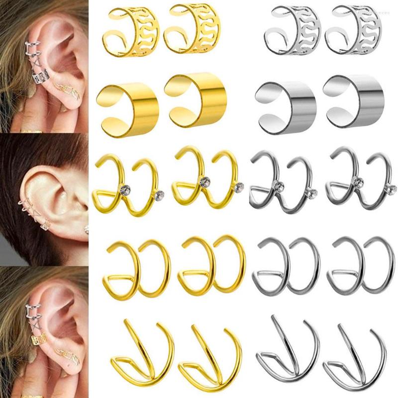 Backs Earrings Fashion Simple Metal Non Perforated Clip Earring Sets For Women Trendy Cut Out Carved C Shape Femme Jewelry Wholesale
Backs Earrings Fashion Simple Metal Non Perforated Clip Earring Sets For Women Trendy Cut Out Carved C Shape Femme Jewelry Wholesale