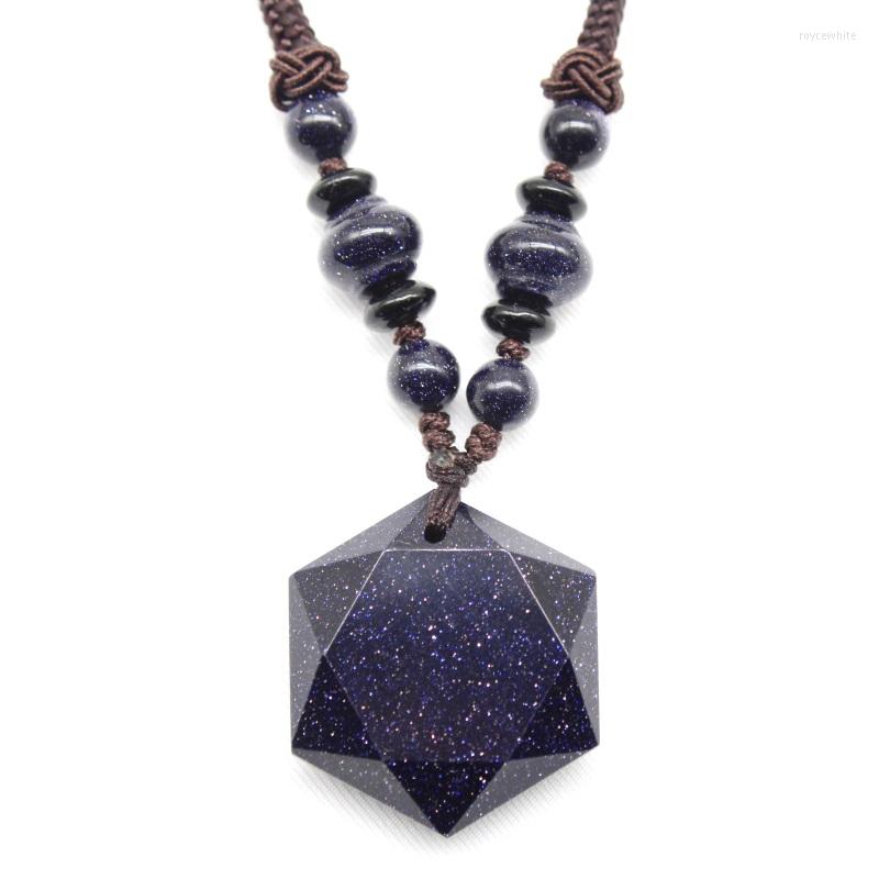 Pendant Necklaces Wholesale 1pcs Natural Blue Sand Stone Six Stars Lucky Amulet Necklace For Women Men Love Pendulum Jewelry
Pendant Necklaces Wholesale 1pcs Natural Blue Sand Stone Six Stars Lucky Amulet Necklace For Women Men Love Pendulum Jewelry