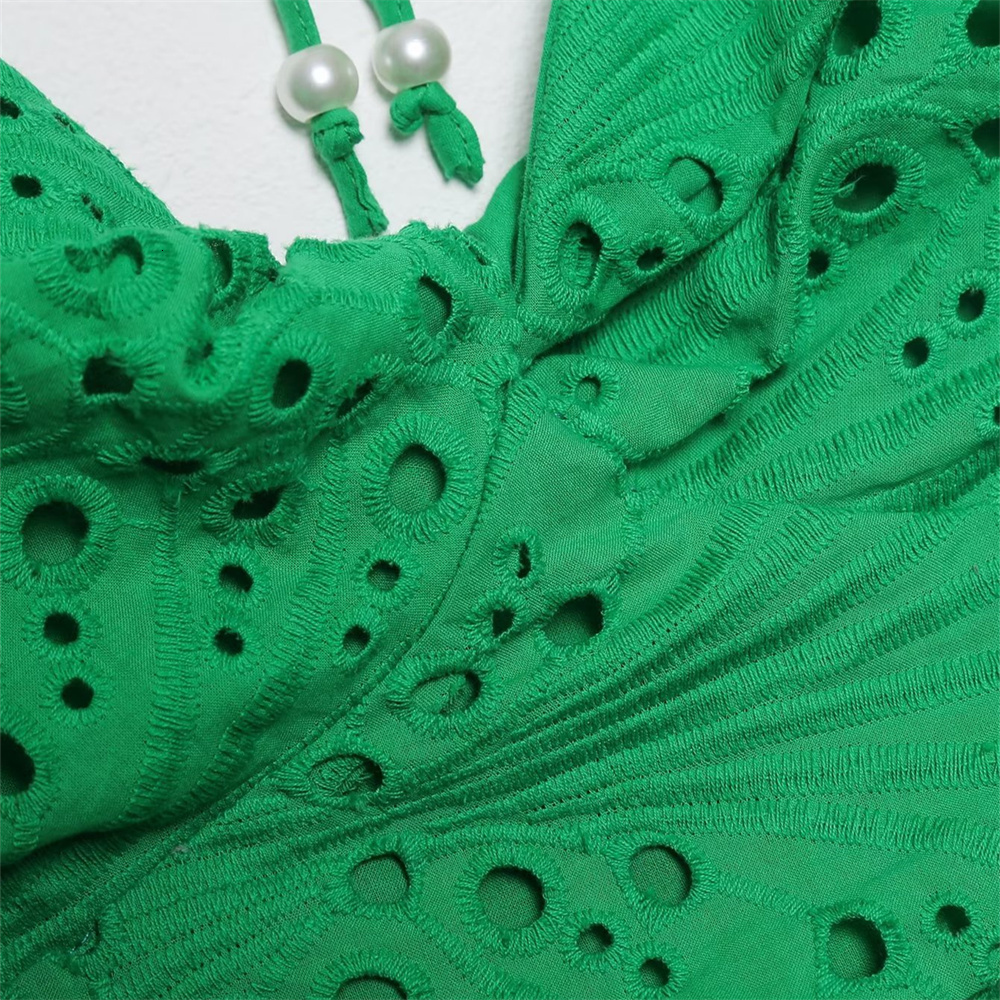 Two Piece Dress UNIZERA 2023 SpringSummer Fashion Women's Perforated Embroidery Top High Waist Aline Skirt 230419