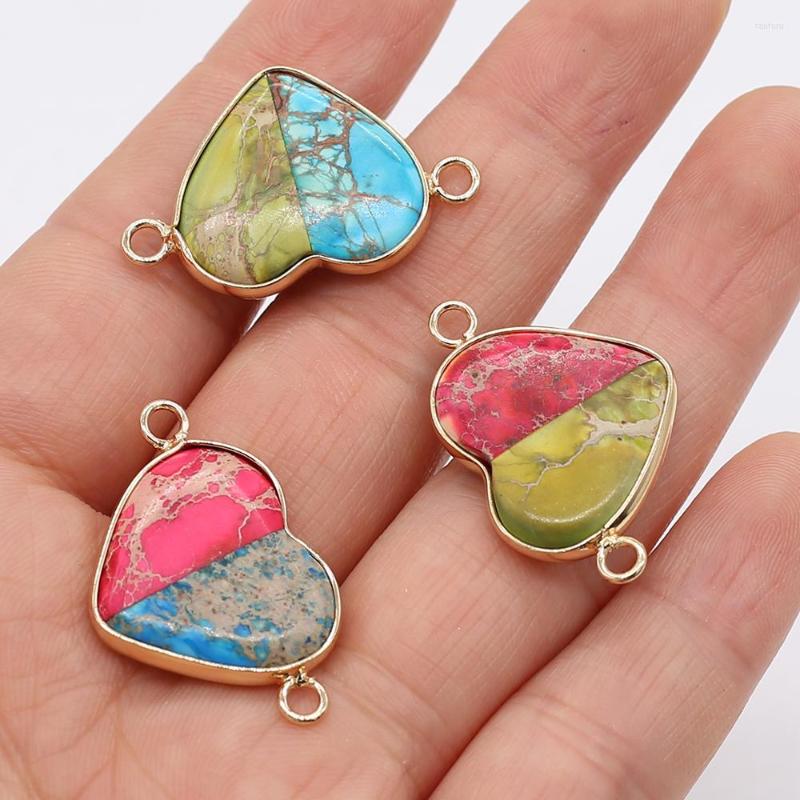 Pendant Necklaces Natural Stone Gem Heart Shape Multicolor Emperor Connector Handmade Crafts Necklace Bracelet Accessories For Woman 20x30mm
Pendant Necklaces Natural Stone Gem Heart Shape Multicolor Emperor Connector Handmade Crafts Necklace Bracelet Accessories For Woman 20x30mm