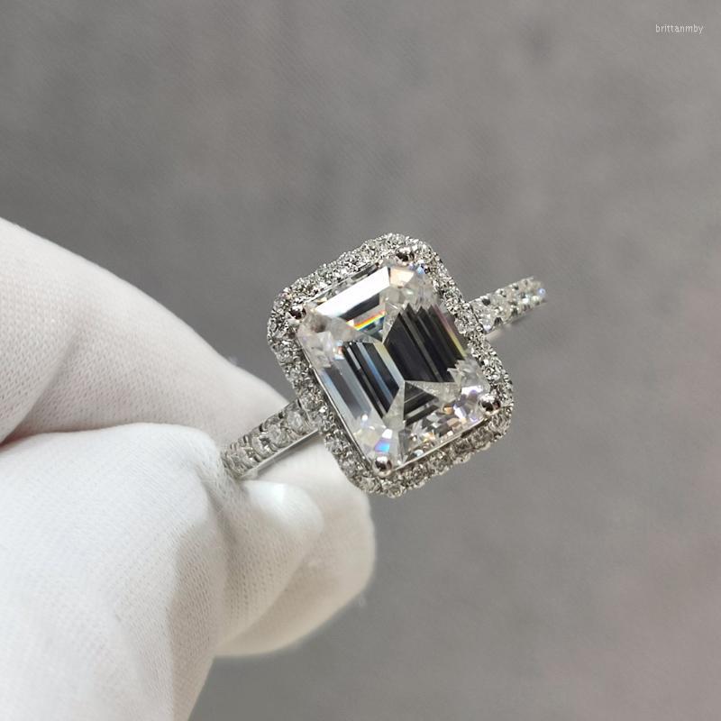Cluster Rings Genuine 925 Sterling Silver Original Diamond Test Past 1-2 Brilliant Cut D Color Emerald Moissanite Ring Gemstone JewelryClust
Cluster Rings Genuine 925 Sterling Silver Original Diamond Test Past 1-2 Brilliant Cut D Color Emerald Moissanite Ring Gemstone JewelryClust
