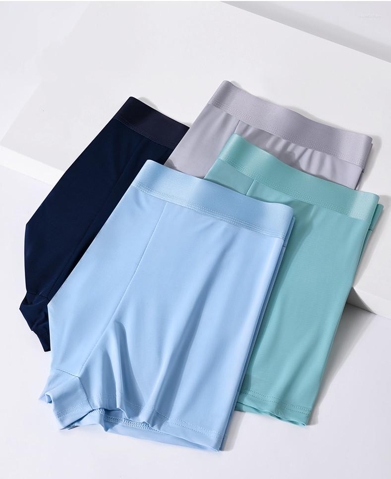 Underpants Men's Ice Silk Underwear Silky Solid Color Boxer Shorts Cotton Crotch Boxers, Black
Underpants Men's Ice Silk Underwear Silky Solid Color Boxer Shorts Cotton Crotch Boxers, Black