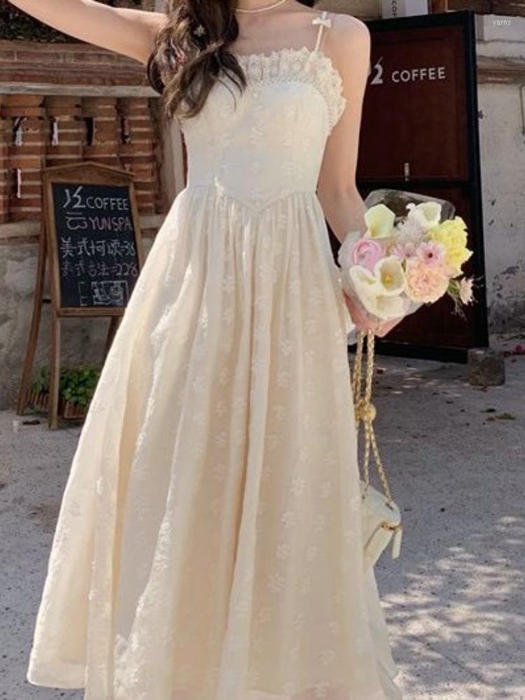 Casual Dresses Summer Lace Kawaii Party Dress Women Bow Elegant Fairy Midi Female Korean Style Beach Sexy Strap Slim 2023, Apricot
Casual Dresses Summer Lace Kawaii Party Dress Women Bow Elegant Fairy Midi Female Korean Style Beach Sexy Strap Slim 2023, Apricot