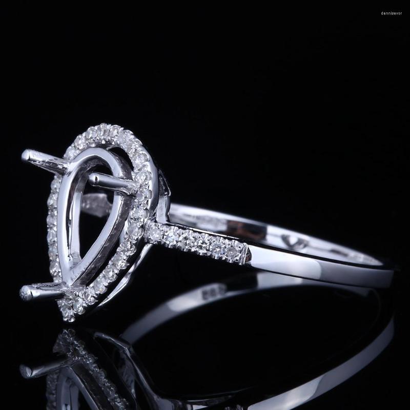 Cluster Rings Sterling Silver 925 Engagement Semi-mount Pave Genuine Natural Diamond Women Jewelry Wedding Fine Ring Setting 10x6mm Pear Cut
Cluster Rings Sterling Silver 925 Engagement Semi-mount Pave Genuine Natural Diamond Women Jewelry Wedding Fine Ring Setting 10x6mm Pear Cut