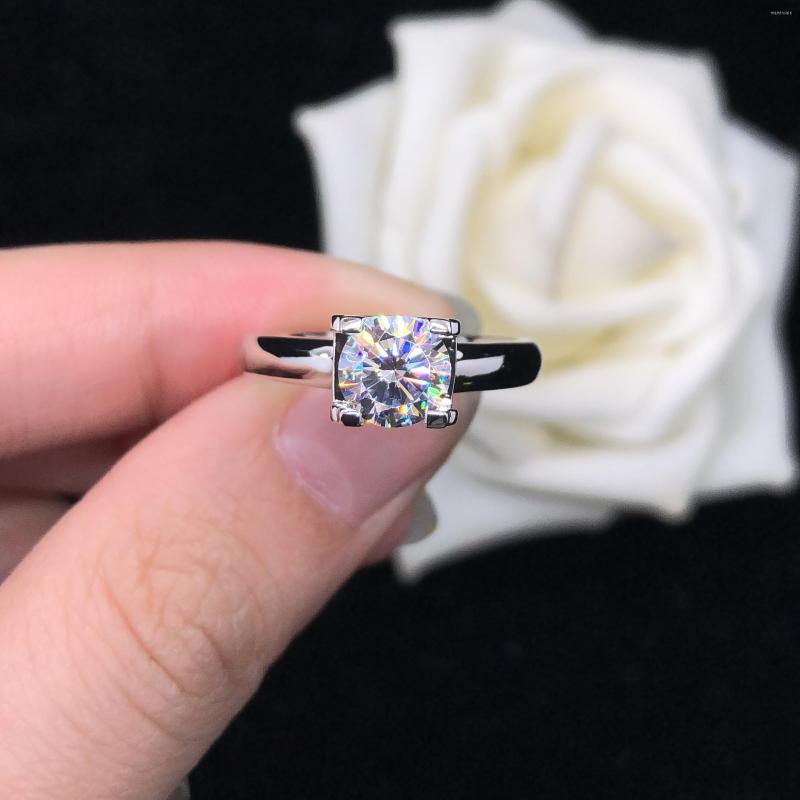 Cluster Rings Test Positive 1Ct 6.5mm D Color VVS1 Moissanite Engagement Ring AU585 14K White Gold Romantic Wedding Jewelry
Cluster Rings Test Positive 1Ct 6.5mm D Color VVS1 Moissanite Engagement Ring AU585 14K White Gold Romantic Wedding Jewelry