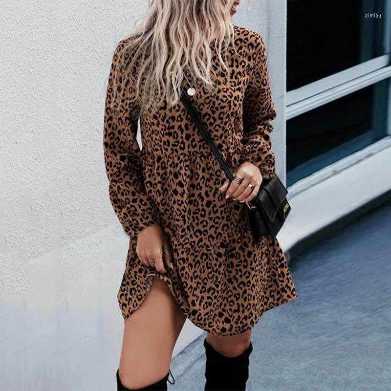 Casual Dresses Women Autunm Tunic Leopard Ruffled Button V Neck Long Sleeve Loose Flowy Swing Shift Mini Dress 2023 Fashion, Style 1
Casual Dresses Women Autunm Tunic Leopard Ruffled Button V Neck Long Sleeve Loose Flowy Swing Shift Mini Dress 2023 Fashion, Style 1