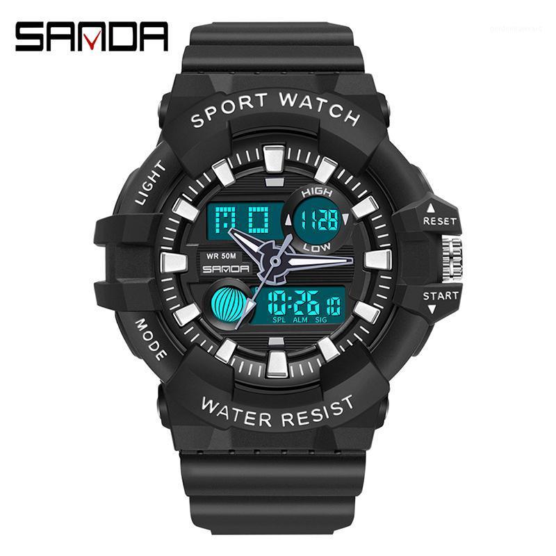 Wristwatches Outdoor Sport Men's Watches Luxury 2 Time Led Light Electronic Watch Top Brand Sanda Original Wristwatch Countdown Clock, White
Wristwatches Outdoor Sport Men's Watches Luxury 2 Time Led Light Electronic Watch Top Brand Sanda Original Wristwatch Countdown Clock, White