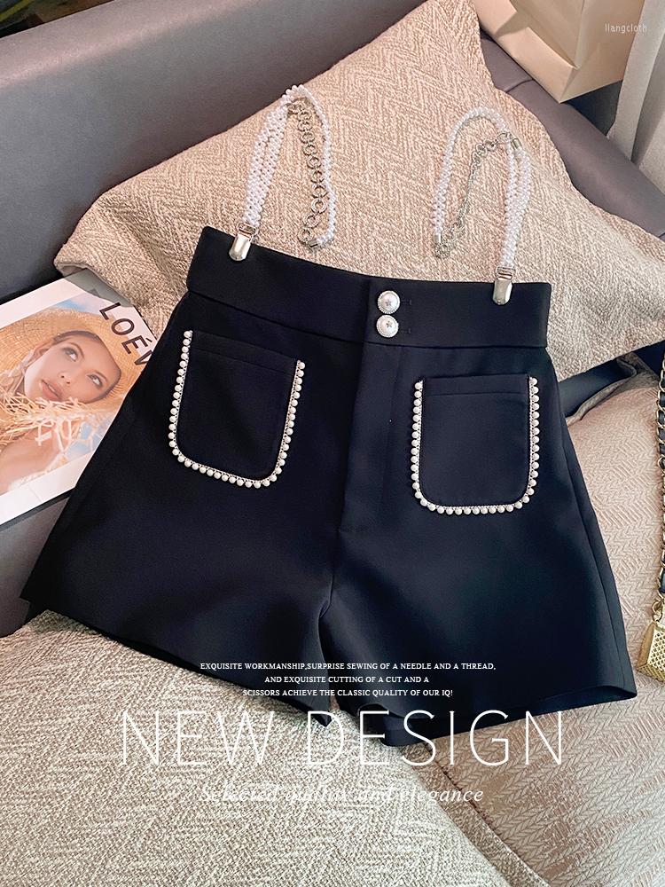 Women' Shorts Women' Summer Black Short Pants Slimming Versatile High Waist Suspender Wide Leg For Ladies Casual
Women' Shorts Women' Summer Black Short Pants Slimming Versatile High Waist Suspender Wide Leg For Ladies Casual
