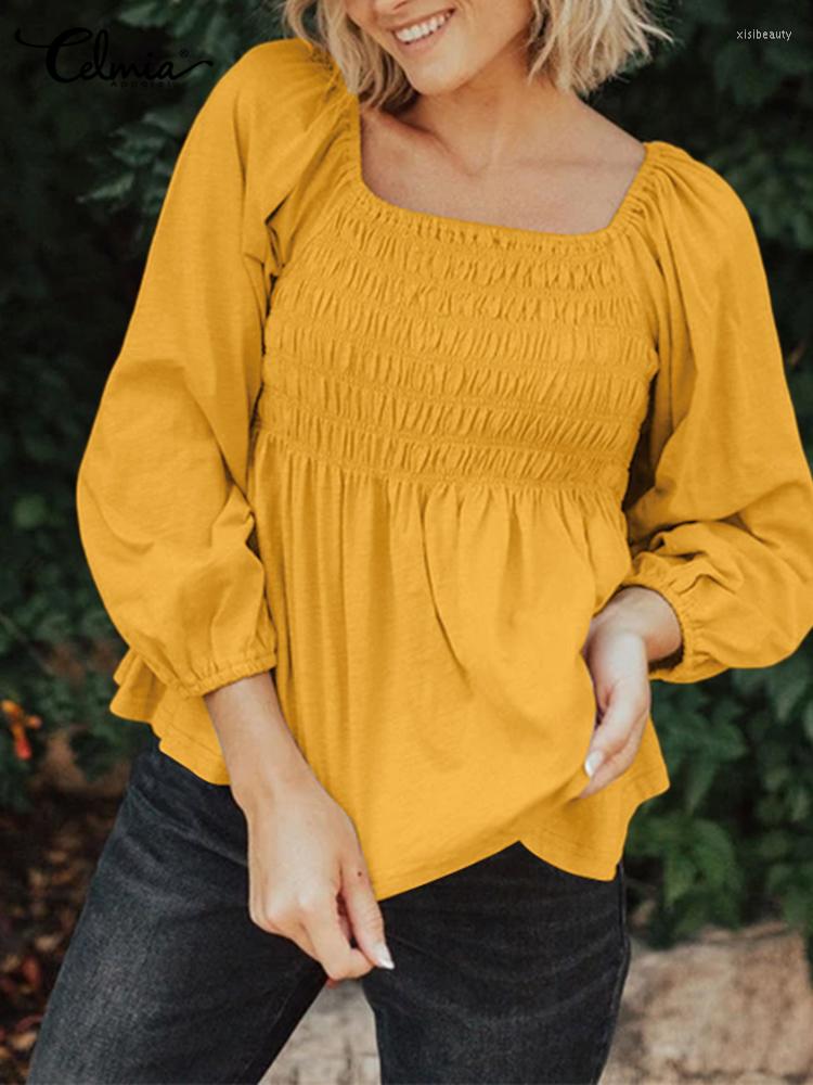 Women's Blouses Celmia Elegant Square Collar Tunics Tops 2023 Fashion Holiday Solid Pleats Summer Casual Puff Long SLeeves Peplum Shirts, Black
Women's Blouses Celmia Elegant Square Collar Tunics Tops 2023 Fashion Holiday Solid Pleats Summer Casual Puff Long SLeeves Peplum Shirts, Black