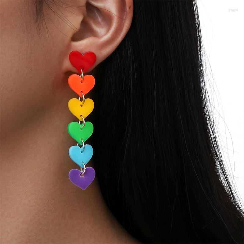 Dangle Earrings Acrylic Rainbow Heart Earring For Women Colorful Tassel Drop Statement Unusual Pendientes Mujer Jewelry
Dangle Earrings Acrylic Rainbow Heart Earring For Women Colorful Tassel Drop Statement Unusual Pendientes Mujer Jewelry