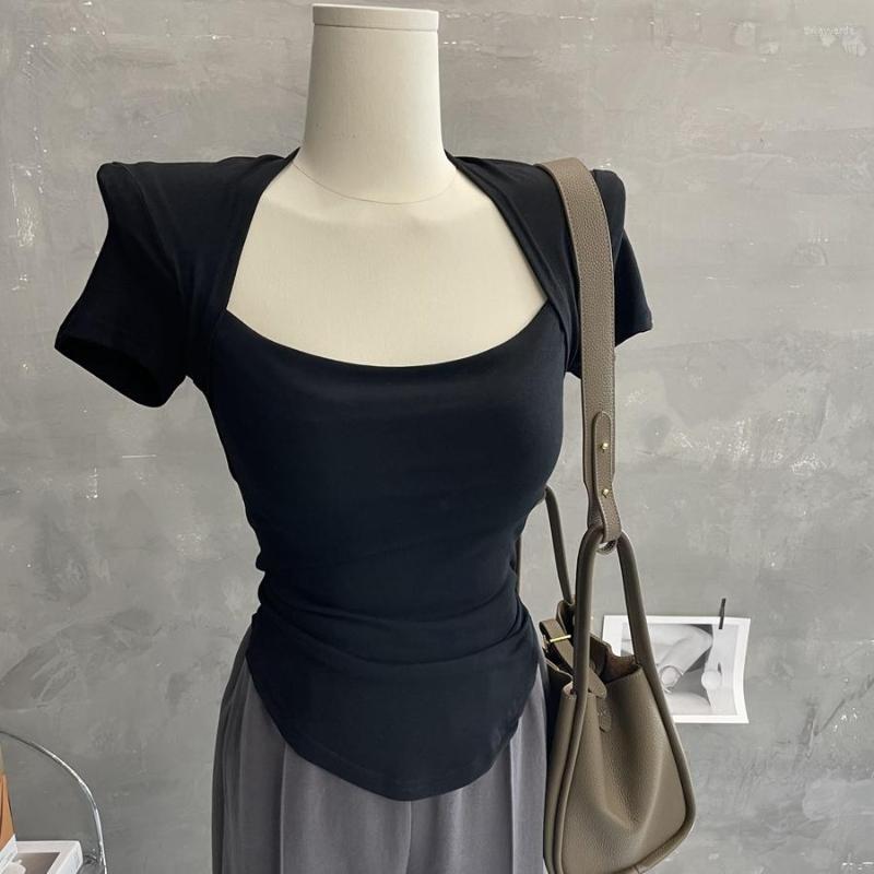 Women' T Shirts BEENLE Sweet Sexy Blouses Retro Square Collar Slim Tees Short Sleeve T-shirt Female Clavicle Solid Arc Top Base Bottoming, White
Women' T Shirts BEENLE Sweet Sexy Blouses Retro Square Collar Slim Tees Short Sleeve T-shirt Female Clavicle Solid Arc Top Base Bottoming, White