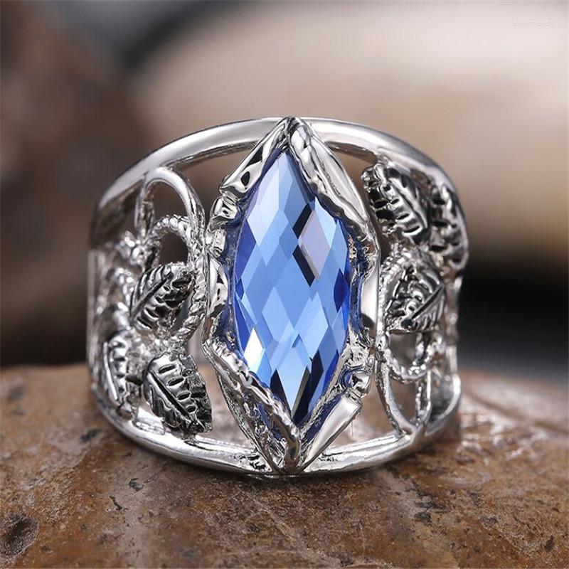 Cluster Rings Blue Crystal Silver Color Luxury Ring For Women Wedding Band Promise Engagement Fashion Female Jewelry
Cluster Rings Blue Crystal Silver Color Luxury Ring For Women Wedding Band Promise Engagement Fashion Female Jewelry