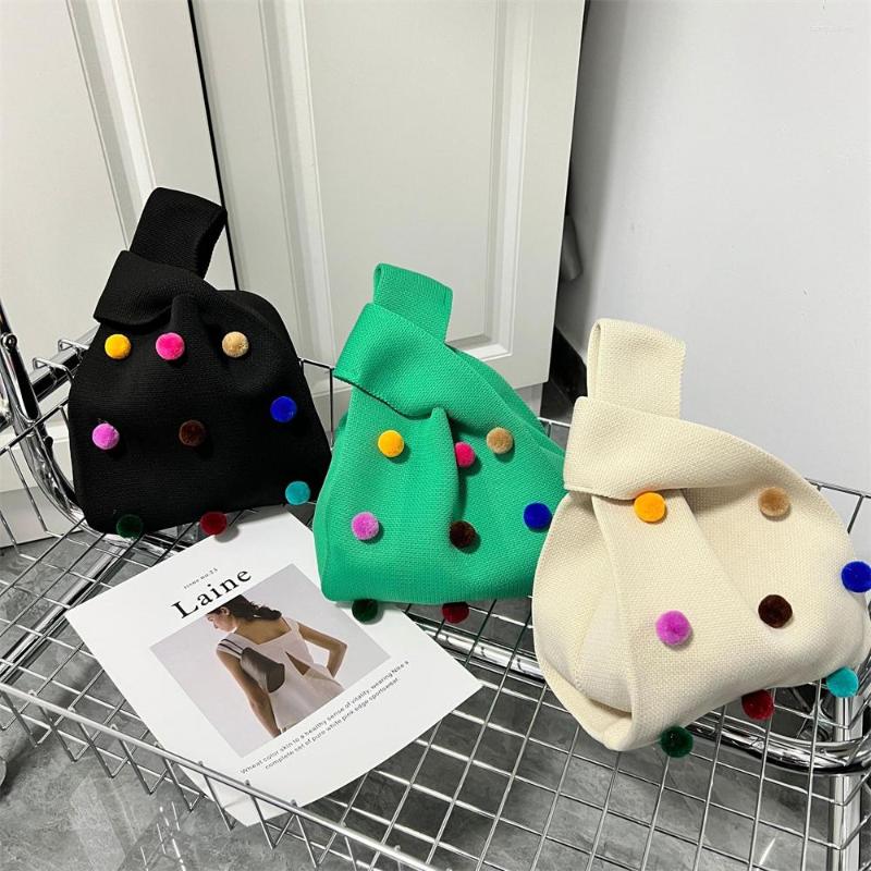 Shopping Bags Spring Women's Tote Bag Bolsas Cute Color Wool Ball Japanese Wrist Knot Reusable Knitted Handbag For Girls, Beige
Shopping Bags Spring Women's Tote Bag Bolsas Cute Color Wool Ball Japanese Wrist Knot Reusable Knitted Handbag For Girls, Beige