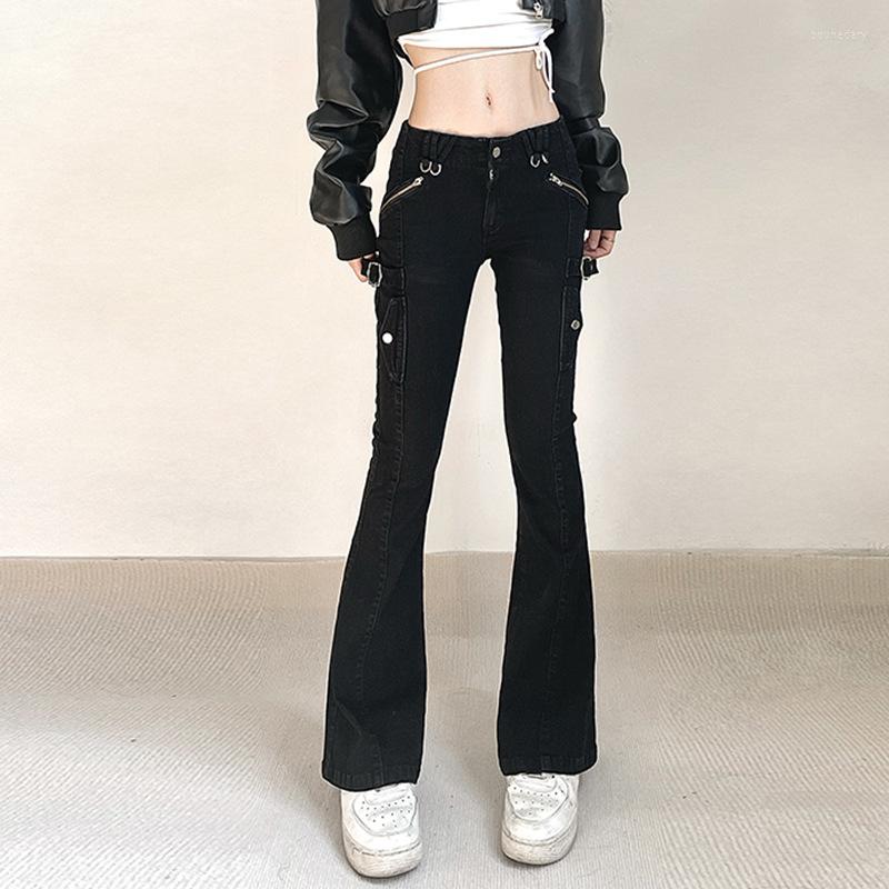 Women' Jeans 2023 Low Waist Y2K Flare Cargo Pants Black Harajuku High Button Pockets Casual Vintage Hip Hop Fashion Skinny Trousers
Women' Jeans 2023 Low Waist Y2K Flare Cargo Pants Black Harajuku High Button Pockets Casual Vintage Hip Hop Fashion Skinny Trousers