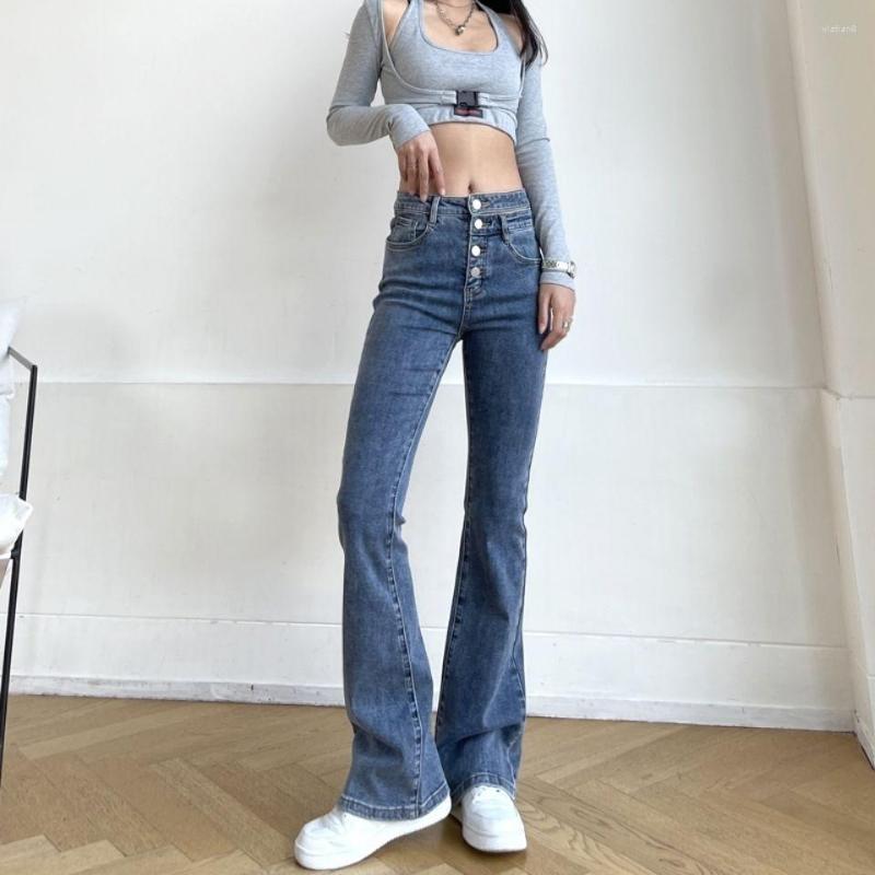 Women's Pants High Waist Single Breasted Flare Jeans For Women Summer Autumn Streetwear Stretch Falre Denim Ladies Slim Long, Blue
Women's Pants High Waist Single Breasted Flare Jeans For Women Summer Autumn Streetwear Stretch Falre Denim Ladies Slim Long, Blue