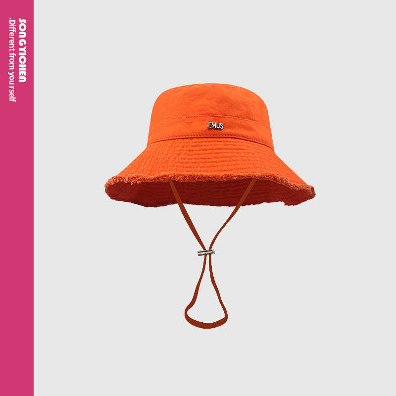 Designer Hat Casquette Jacquemes Bucket Hat Summer Washing Big Brim Fisherman Hat Holiday Burr Sling Sunscreen Sunshade Hat Orange, Ice blue
Designer Hat Casquette Jacquemes Bucket Hat Summer Washing Big Brim Fisherman Hat Holiday Burr Sling Sunscreen Sunshade Hat Orange, Ice blue