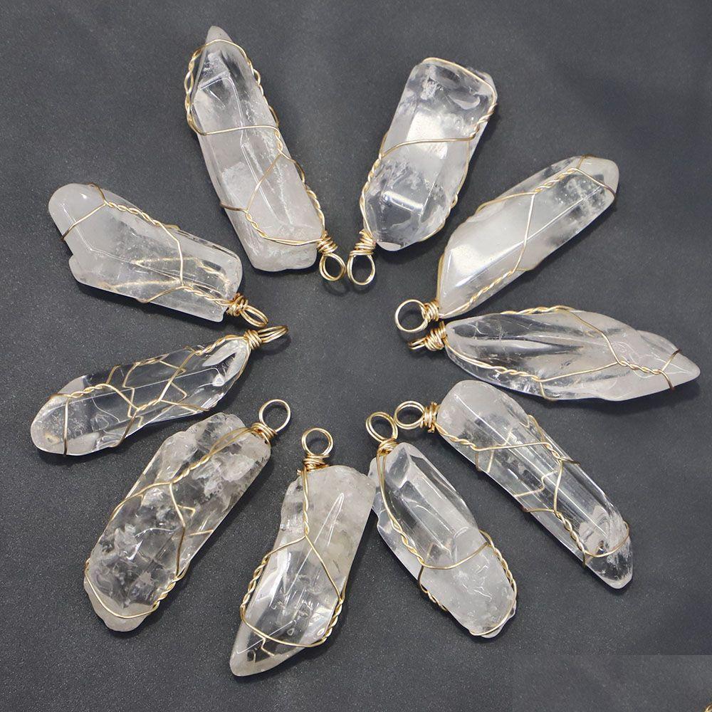 Pendant Necklaces Natural White Crystal Stone Irregar Necklace Clear Quartz Gold Wire Winding Diy Jewelry Accessories Wholesale Drop Dhfng
Pendant Necklaces Natural White Crystal Stone Irregar Necklace Clear Quartz Gold Wire Winding Diy Jewelry Accessories Wholesale Drop Dhfng