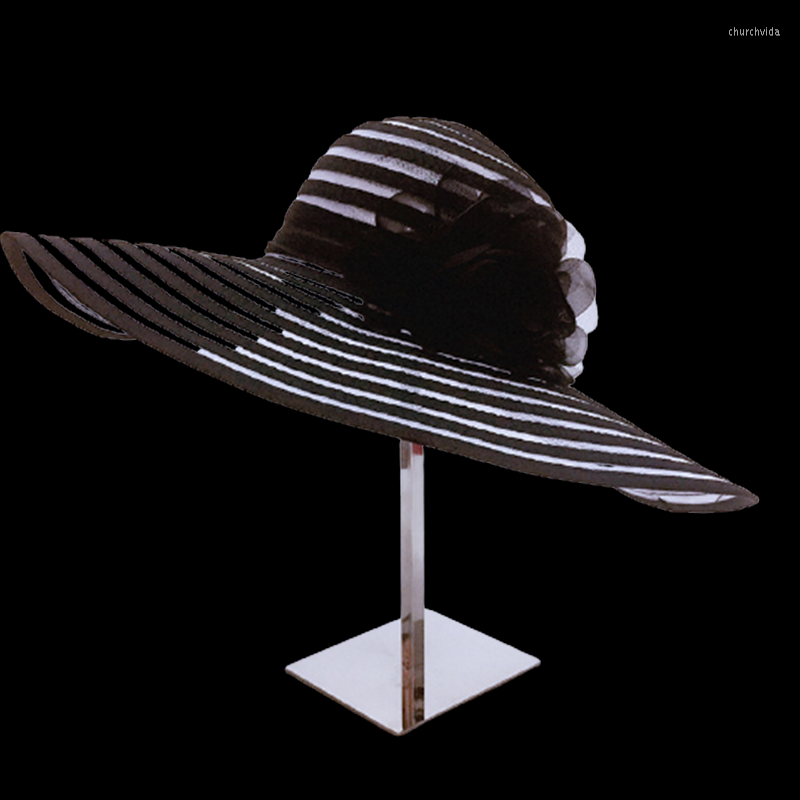 Wide Brim Hats Fashion Summer Hat For Women Striped Flower Cap Mesh Sun Beach Large Brimmed, Black
Wide Brim Hats Fashion Summer Hat For Women Striped Flower Cap Mesh Sun Beach Large Brimmed, Black