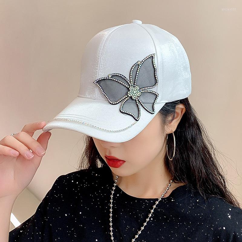 Ball Caps Summer Silk Satin For Women Butterfly Rhinestone Baseball Cap Leisure Adjustable Girls Lady Sun Hat, White
Ball Caps Summer Silk Satin For Women Butterfly Rhinestone Baseball Cap Leisure Adjustable Girls Lady Sun Hat, White