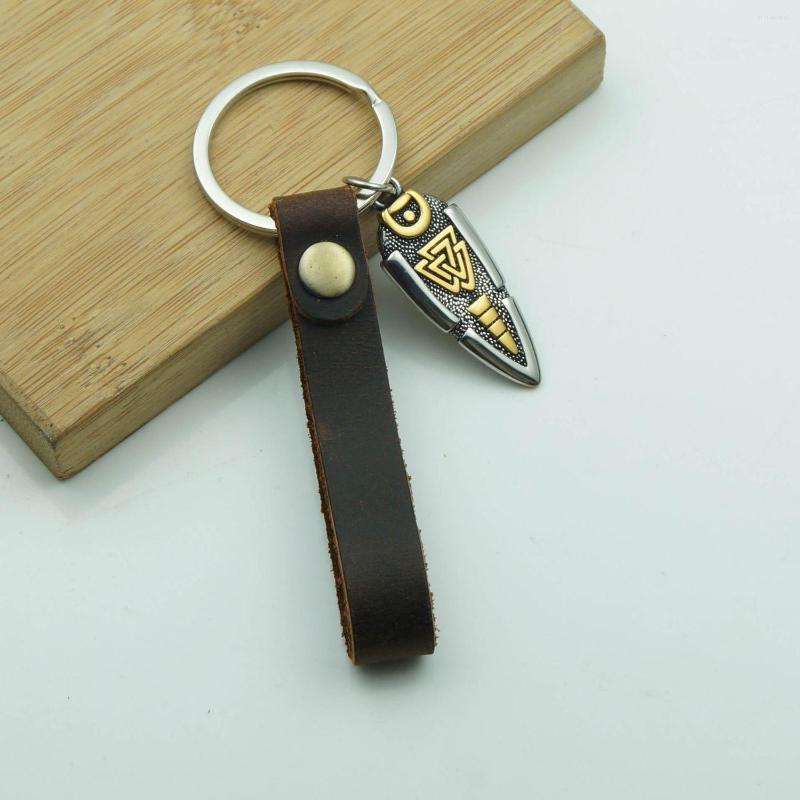 Keychains Viking Triangle Rune Pendant Plus Creative Retro Leather Keyrope Cowhide Exquisite Keychain Key 
Keychains Viking Triangle Rune Pendant Plus Creative Retro Leather Keyrope Cowhide Exquisite Keychain Key
