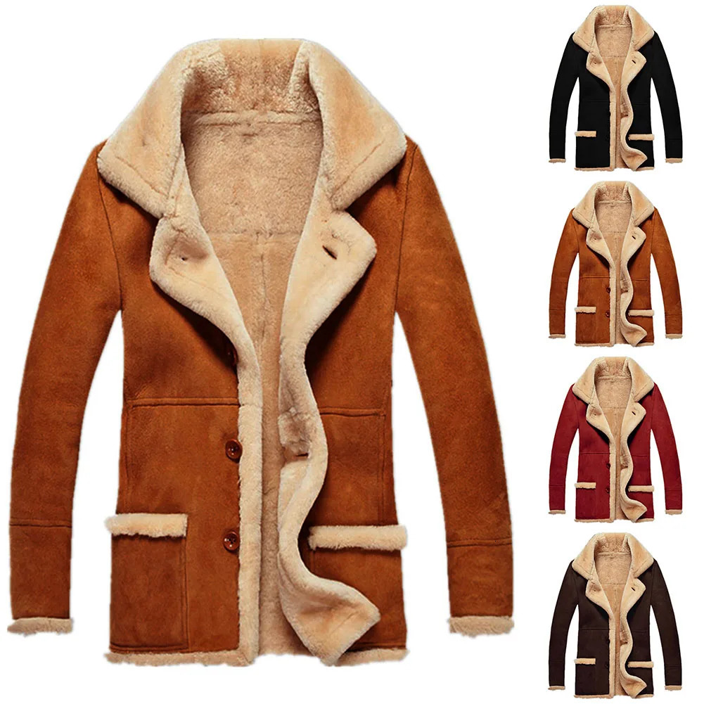 Men's Down Parkas Mens Autumn Winter Faux Fur Thermal Warm Fleece Lined Jacket y Coat Parka Overcoat Outwear Casual Men 231118