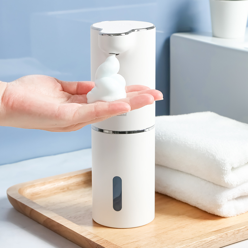 Liquid Soap Dispenser Automatic Foam Dispensers Bathroom Smart Washing Hand hine With USB Charging White High Quality ABS Material 230419