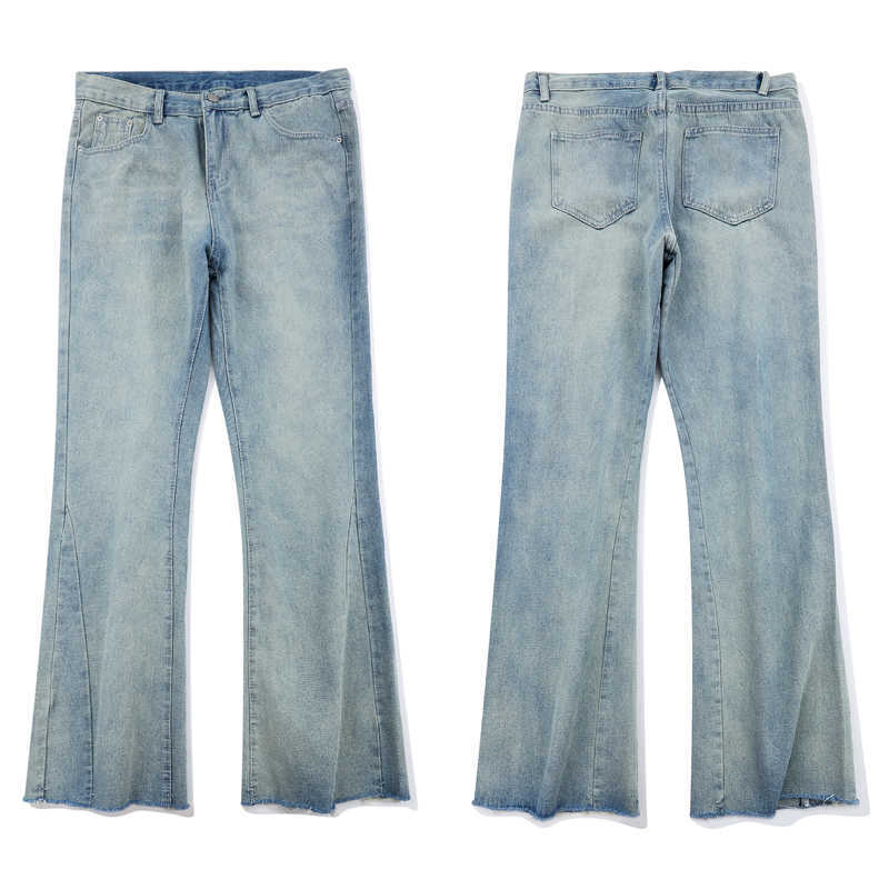 Designer Clothing Denim Pants High Street Galleryes Depts the Same Basic Micro Horn Jeans Men's Vibe Floor Dragging American Pants Distressed Ripped Hip hop Trousers, Wash water blue
Designer Clothing Denim Pants High Street Galleryes Depts the Same Basic Micro Horn Jeans Men's Vibe Floor Dragging American Pants Distressed Ripped Hip hop Trousers, Wash water blue