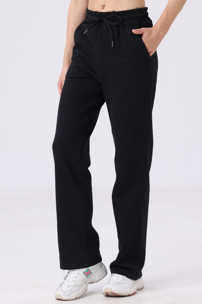 ADAPTED STATE Women's Casual Straight Trousers Autumn and Winter Loose Outdoor Drawstring Straight Trousers