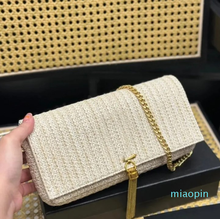 Designer-2023 Beach Bag Straw Messenger Flap Purse Women Tassel Handbags fashion versatile, Brown
Designer-2023 Beach Bag Straw Messenger Flap Purse Women Tassel Handbags fashion versatile, Brown