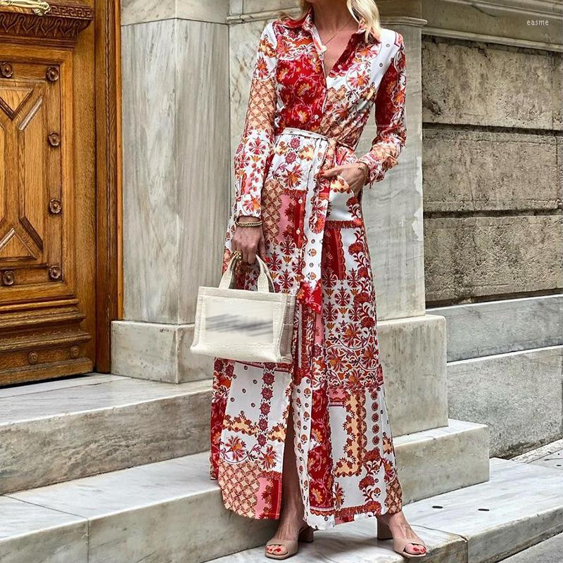 Casual Dresses Vintage Tie Up Beach 2023 Spring High Street Print Long Dress Elegant Turn-down Collar Button Cardigan Shirt, 01 red
Casual Dresses Vintage Tie Up Beach 2023 Spring High Street Print Long Dress Elegant Turn-down Collar Button Cardigan Shirt, 01 red