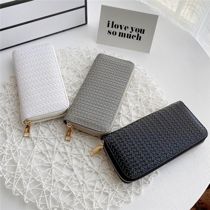 Wallets Ladies Designer Pu Leather Woven Wallet Women Fashion Long Zipper Solid Color Coin Card Square Purse Phone Bags Handbags, Black
Wallets Ladies Designer Pu Leather Woven Wallet Women Fashion Long Zipper Solid Color Coin Card Square Purse Phone Bags Handbags, Black