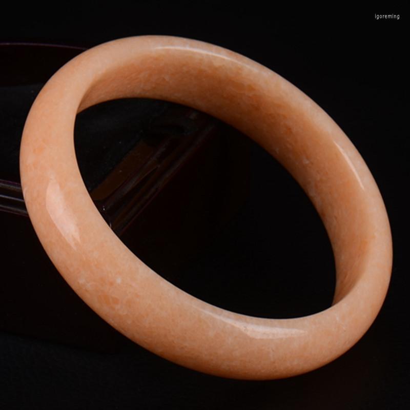 Bangle Pretty Natural 56-62mm Sunset Red Jade Jadeite Gemstone Bracelet Jewelry