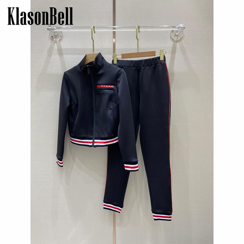Pants 4.6 KLASONBELL CONTRAST COLOR STRIPED STAND COLLAR ZIPPER SLIM SHORT JACKET WITH SWEATPANTS SPORT CASUAL 2 PIECE SET WOMEN, Black
Pants 4.6 KLASONBELL CONTRAST COLOR STRIPED STAND COLLAR ZIPPER SLIM SHORT JACKET WITH SWEATPANTS SPORT CASUAL 2 PIECE SET WOMEN, Black