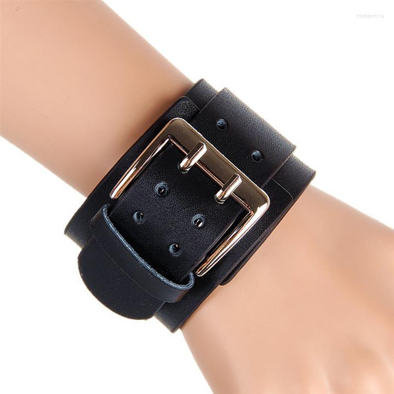 Charm Bracelets Fashion Double Belt Leather Wrist Rock Bracelet Retro Big Wide For Men Buckle Vintage Punk Jewelry
Charm Bracelets Fashion Double Belt Leather Wrist Rock Bracelet Retro Big Wide For Men Buckle Vintage Punk Jewelry