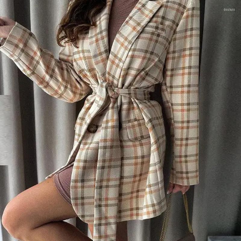 Women' Suits Autumn And Winter Loose Casual Retro Plaid Lace Up Long-sleeved Jacket Suit Coat Blazers For Women, Purple
Women' Suits Autumn And Winter Loose Casual Retro Plaid Lace Up Long-sleeved Jacket Suit Coat Blazers For Women, Purple