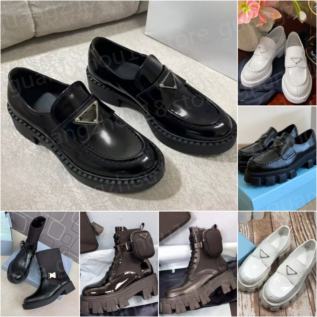 Fashion Women's Half Boots with Side Button for Women Loafers Outdoor Shoes Winter Autumn Black