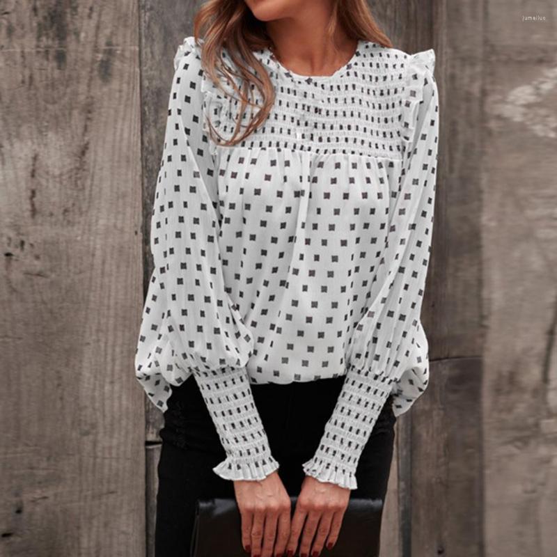 Women' Polos Women Blouses And Shirt Long Sleeve O Neck Ruffle Tops Autumn Loose Dot Printed Lady Office Wear Fashion Chiffon, Black
Women' Polos Women Blouses And Shirt Long Sleeve O Neck Ruffle Tops Autumn Loose Dot Printed Lady Office Wear Fashion Chiffon, Black