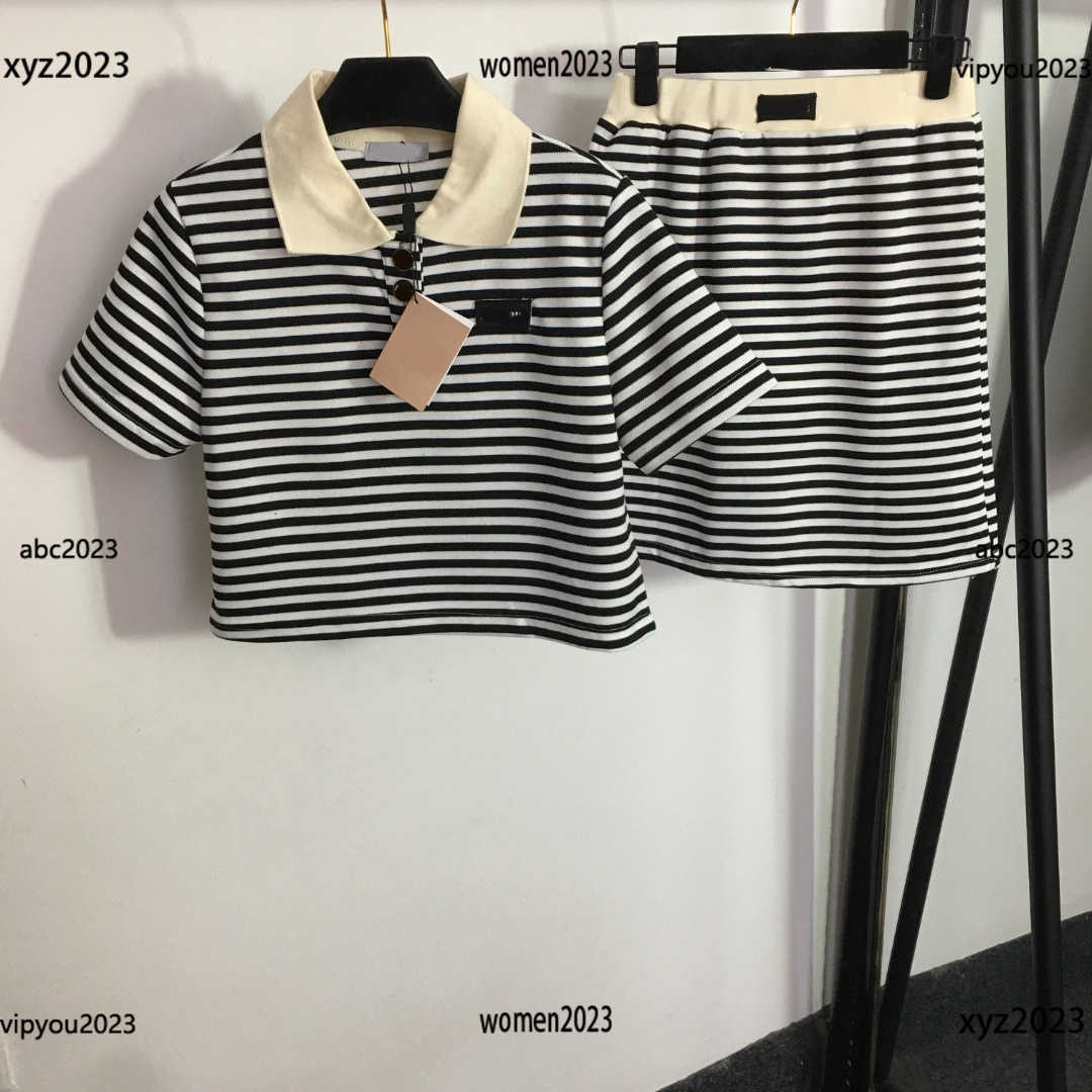 Women's Tracksuits Ladies Two Piece Dress sets 2pcs Polo collar striped short sleeved and high waisted short skirt new arrival April20, #1
Women's Tracksuits Ladies Two Piece Dress sets 2pcs Polo collar striped short sleeved and high waisted short skirt new arrival April20, #1