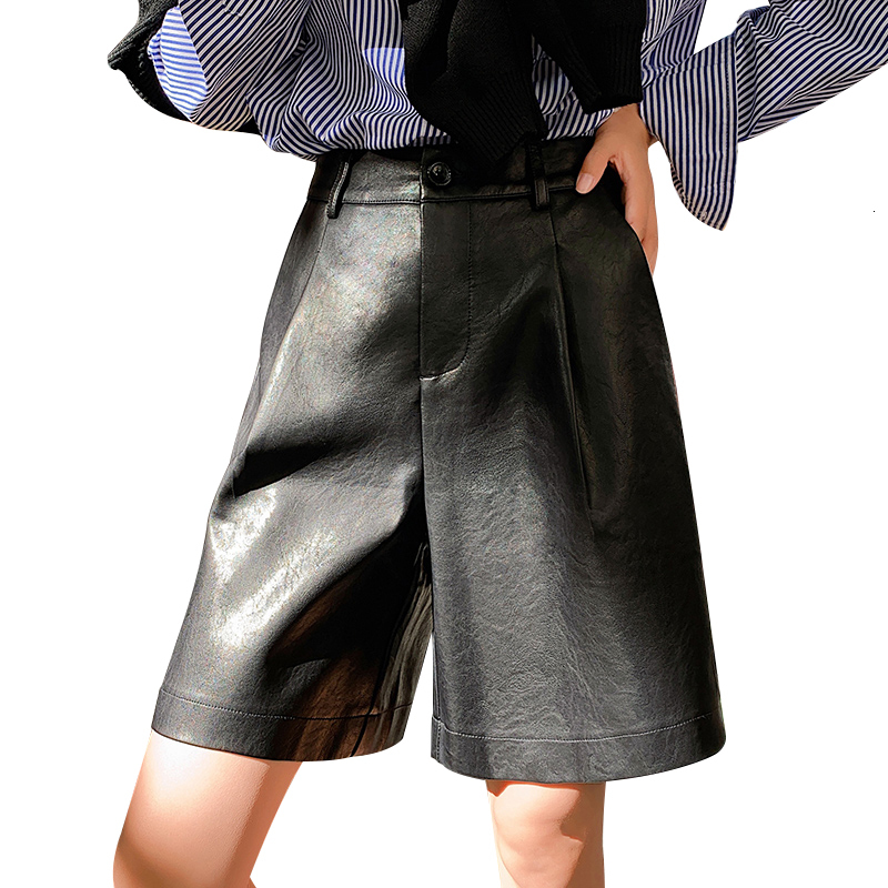 Women's Shorts QOERLIN Back Buttons S-3XL Fashion PU Leather Shorts Women's Autumn Winter New Loose Five Points Leather Trousers Shorts 230420, Green
Women's Shorts QOERLIN Back Buttons S-3XL Fashion PU Leather Shorts Women's Autumn Winter New Loose Five Points Leather Trousers Shorts 230420, Green