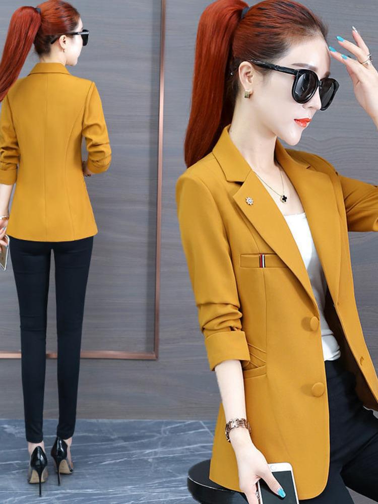 Pants Blazer Women's Spring Autumn Temperament Solid Color Korean Style Elegant Fashion Office Work Business Blazer Chic Tops New 2022, Black with lining
Pants Blazer Women's Spring Autumn Temperament Solid Color Korean Style Elegant Fashion Office Work Business Blazer Chic Tops New 2022, Black with lining