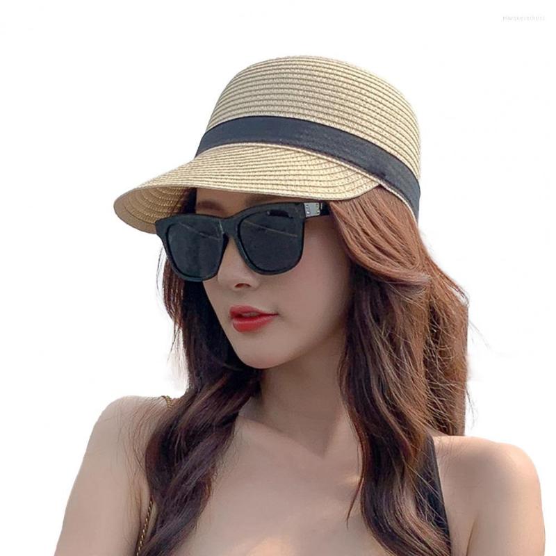 Wide Brim Hats Versatile Summer Sun Hat Protection Bee Decoration Straw Braid All Match Lady Peaked, White
Wide Brim Hats Versatile Summer Sun Hat Protection Bee Decoration Straw Braid All Match Lady Peaked, White