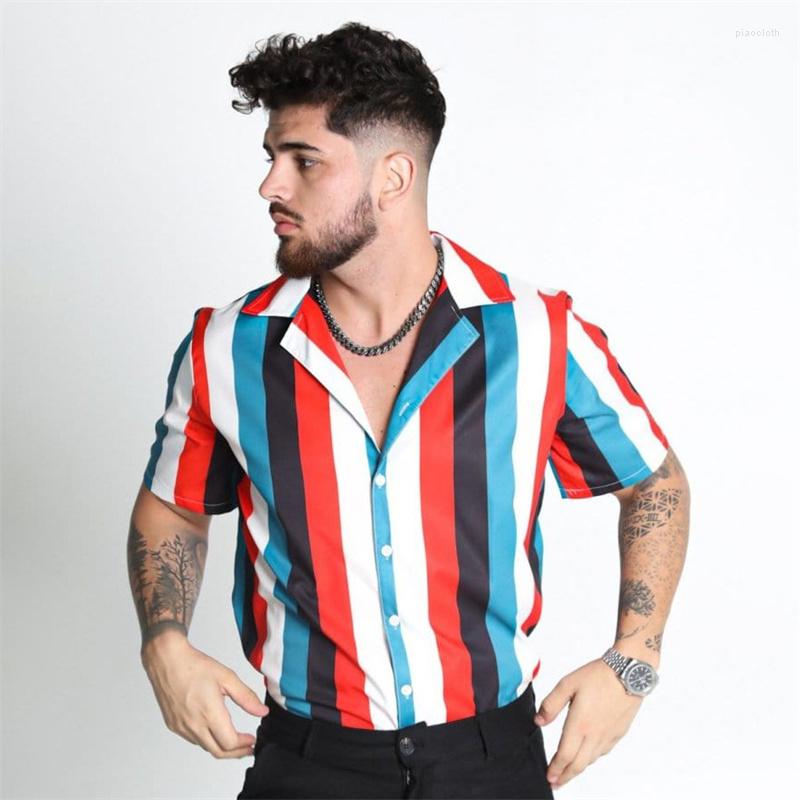 Men's Casual Shirts Men's Shirt Fashion Stripes Short Sleeve Summer Men Turn-down Collar Button Clothing, Picture shown
Men's Casual Shirts Men's Shirt Fashion Stripes Short Sleeve Summer Men Turn-down Collar Button Clothing, Picture shown