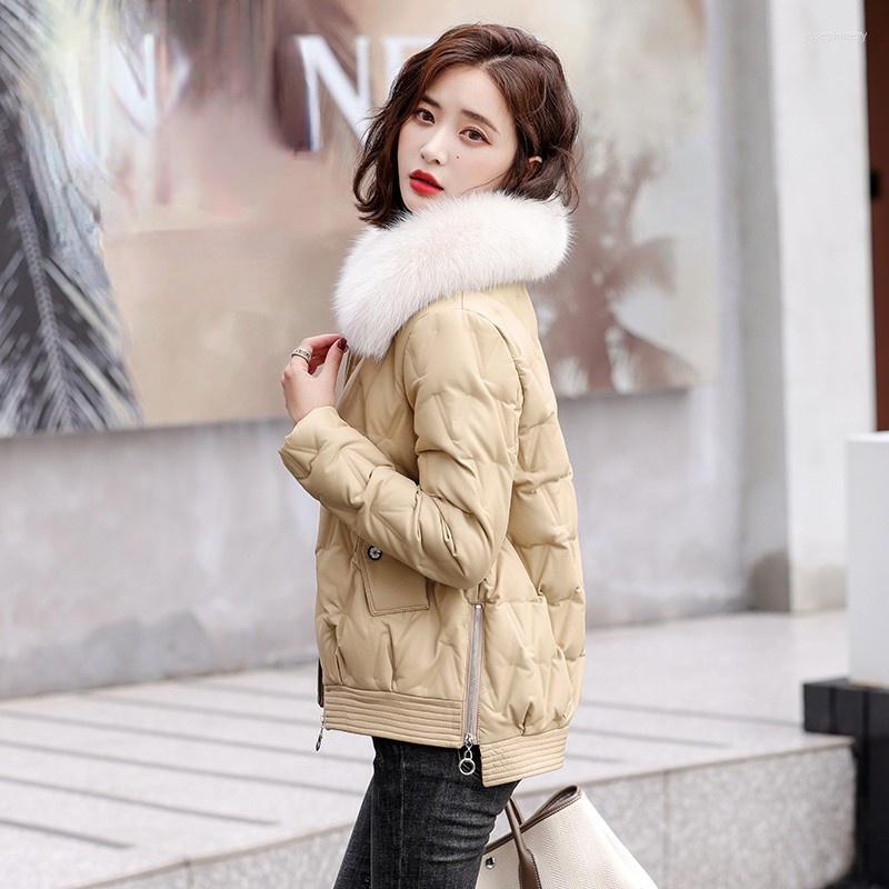 Women's Leather Casual Genuine Jacket Women Winter 2023 Real Fur Collar Sheepskin Coats Female Chaquetas Para Mujer Gxy1238, Black
Women's Leather Casual Genuine Jacket Women Winter 2023 Real Fur Collar Sheepskin Coats Female Chaquetas Para Mujer Gxy1238, Black