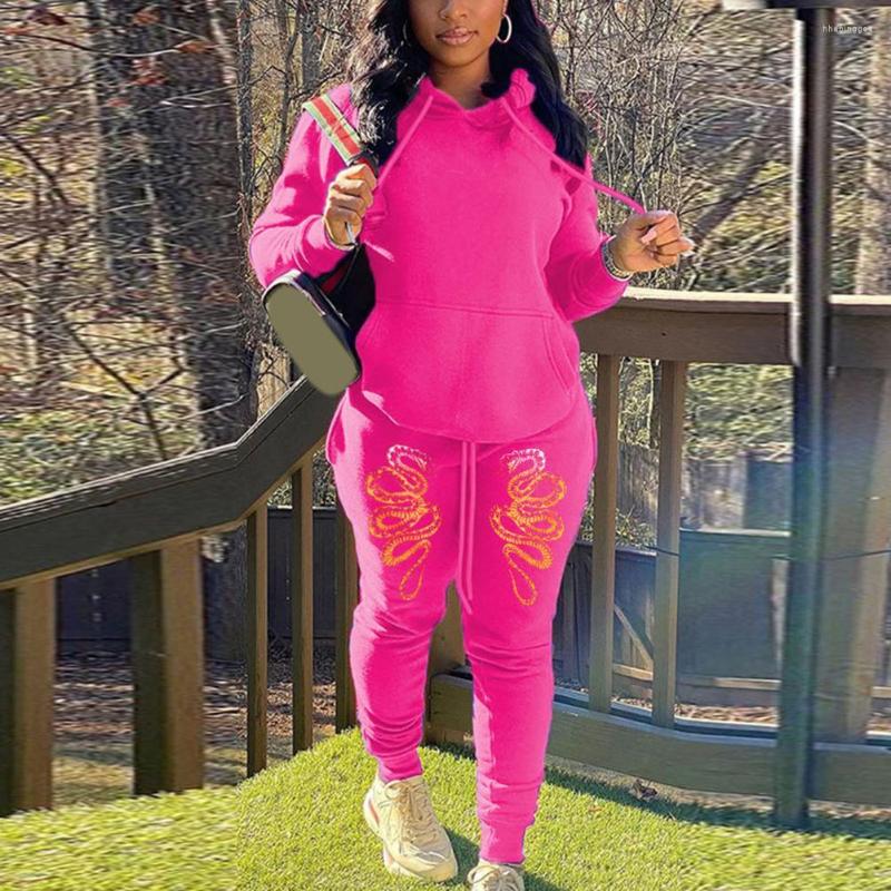 Women' Two Piece Pants 2 Pcs/Set Chic Women Tracksuit Snake Print Ankle-banded Hoodie Sweatpants Suit Individual Set, Black
Women' Two Piece Pants 2 Pcs/Set Chic Women Tracksuit Snake Print Ankle-banded Hoodie Sweatpants Suit Individual Set, Black