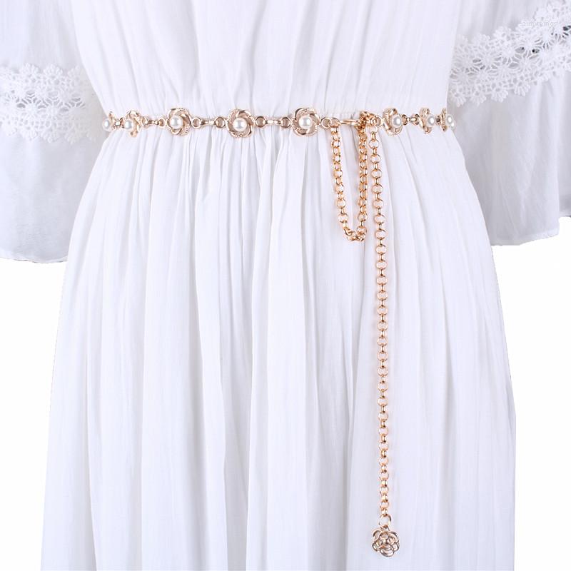 Belts Sweet Rhinestone Pearl Thin Waist Metal Chain Rose Flower For Women Dresses Sweater Female Ladies Luxury Ceinture Femme, White
Belts Sweet Rhinestone Pearl Thin Waist Metal Chain Rose Flower For Women Dresses Sweater Female Ladies Luxury Ceinture Femme, White