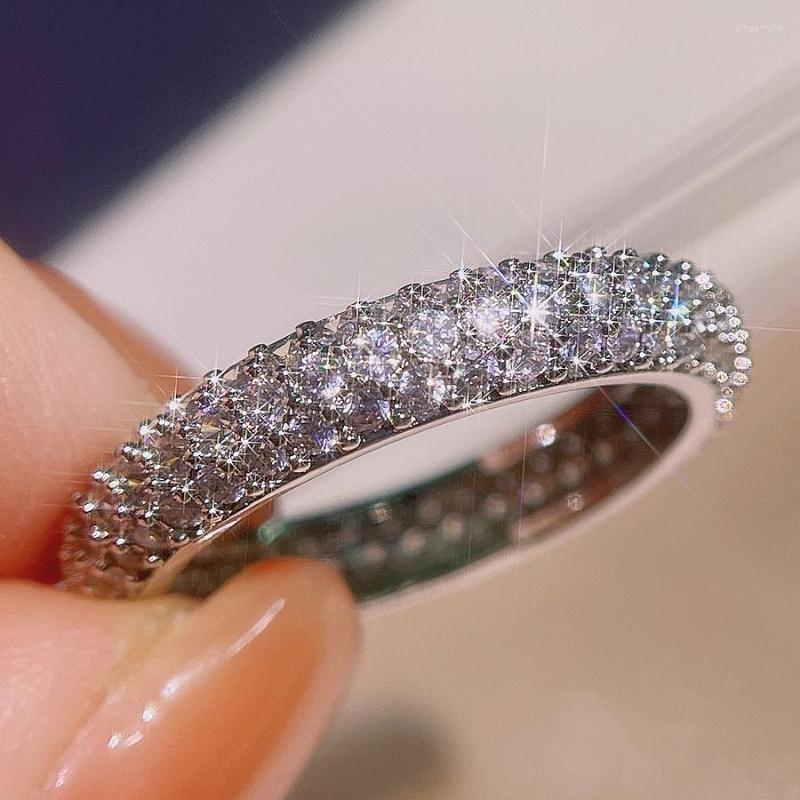 Cluster Rings Fashion For Women CZ Zircon Ring Simple Single Row Jewelry Christmas Gift Bridal Exquisite
Cluster Rings Fashion For Women CZ Zircon Ring Simple Single Row Jewelry Christmas Gift Bridal Exquisite