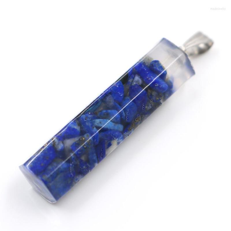 Pendant Necklaces FYSL Silver Plated Crystal Pillar Lapis Lazuli And Resin Tiger Eye Stone Orgonite Jewelry
Pendant Necklaces FYSL Silver Plated Crystal Pillar Lapis Lazuli And Resin Tiger Eye Stone Orgonite Jewelry