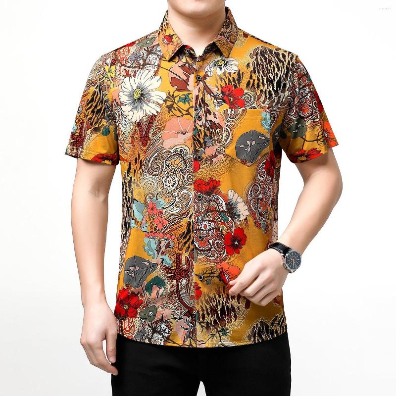 Men' Casual Shirts Top Grade Men' Ice Silk Tops 2023 Summer Flowers Print Clothes Short Sleeve Shirt Male Fashion Printing Dress, Black
Men' Casual Shirts Top Grade Men' Ice Silk Tops 2023 Summer Flowers Print Clothes Short Sleeve Shirt Male Fashion Printing Dress, Black