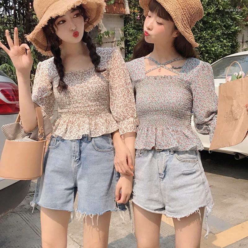 Women's Tanks Womens Fashion Square Collar Sexy Sweet Pleated Small Floral Print Short Blouse Chiffon Crop Top Korean, Picture shown
Women's Tanks Womens Fashion Square Collar Sexy Sweet Pleated Small Floral Print Short Blouse Chiffon Crop Top Korean, Picture shown